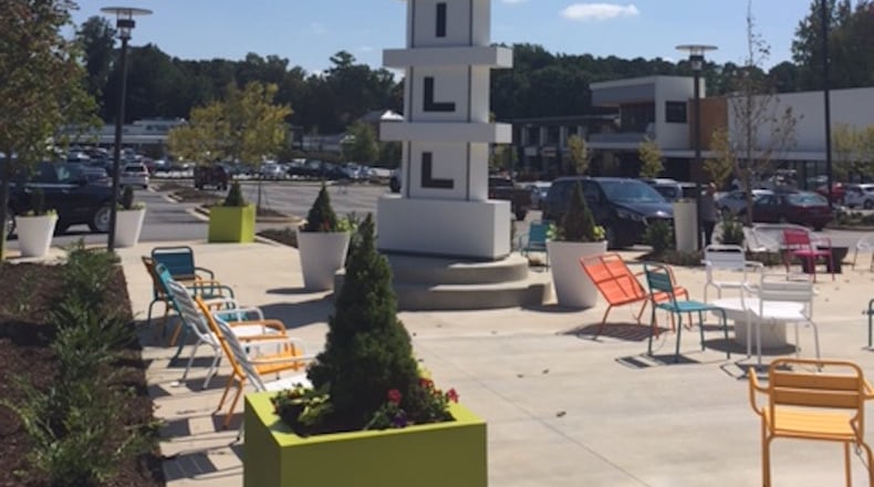 The new sign at the redeveloped Toco Hill center in DeKalb County. Credit: Fast Copy News Service