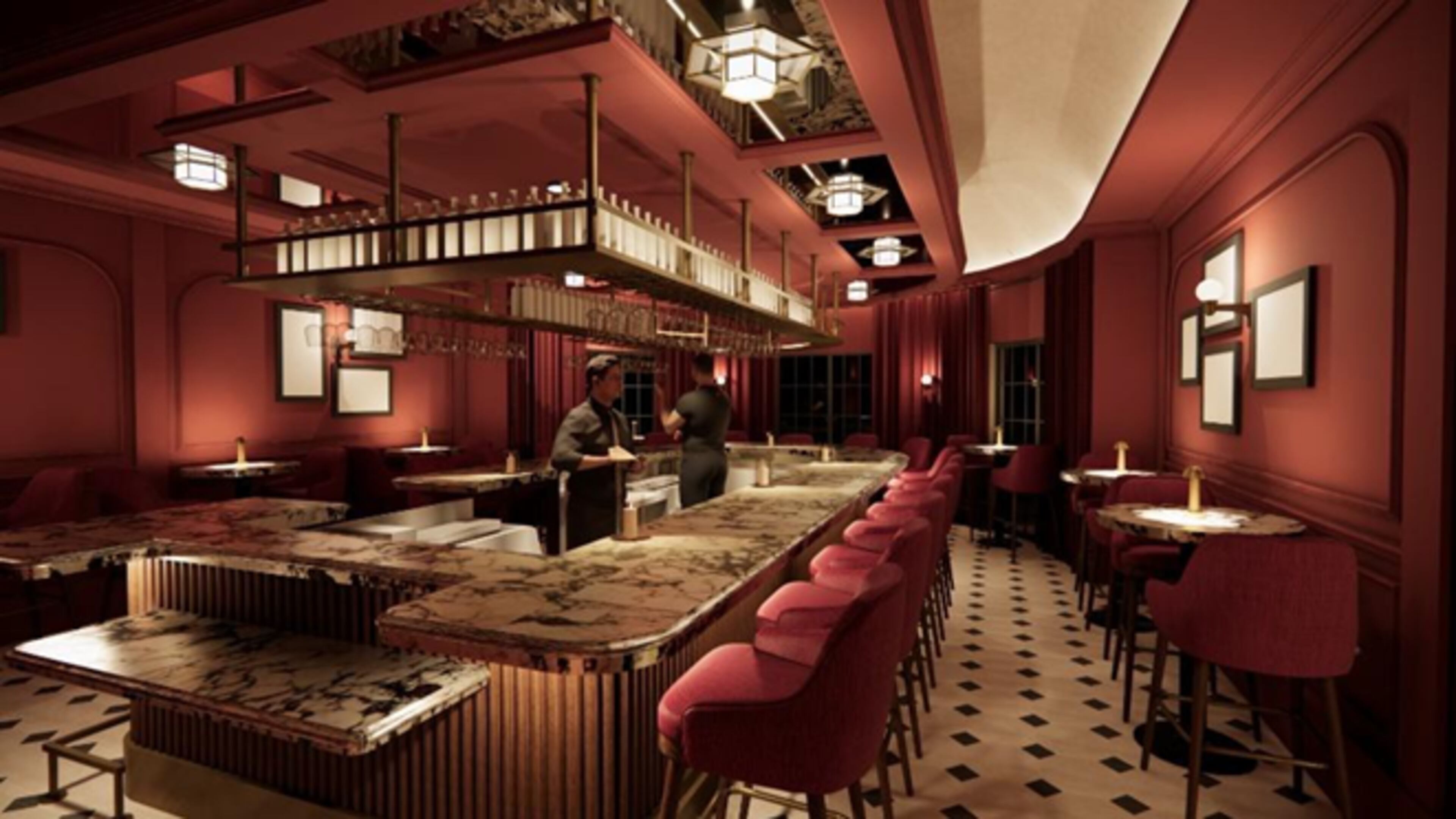 One owner of Luella said he wants the restaurant to replicate a European dining experience, where service isn’t rushed and the goal isn’t to “turn tables as fast as we can.”  (Rendering courtesy of Revival Restaurant Group)