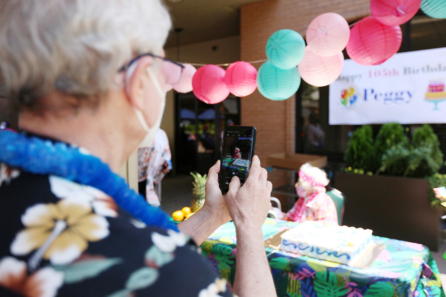 PHOTOS: Pandemic can’t stop birthday party for 105-year-old