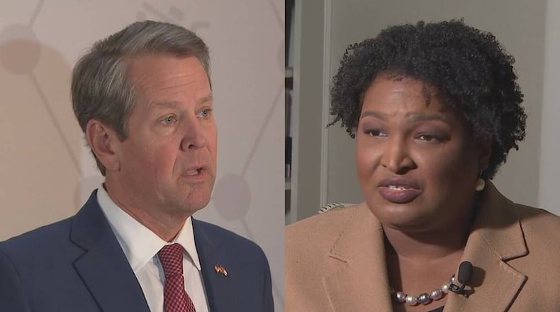 Gov. Brian Kemp, the incumbent Republican, is being challenged this election by Democrat Stacey Abrams. (AJC)