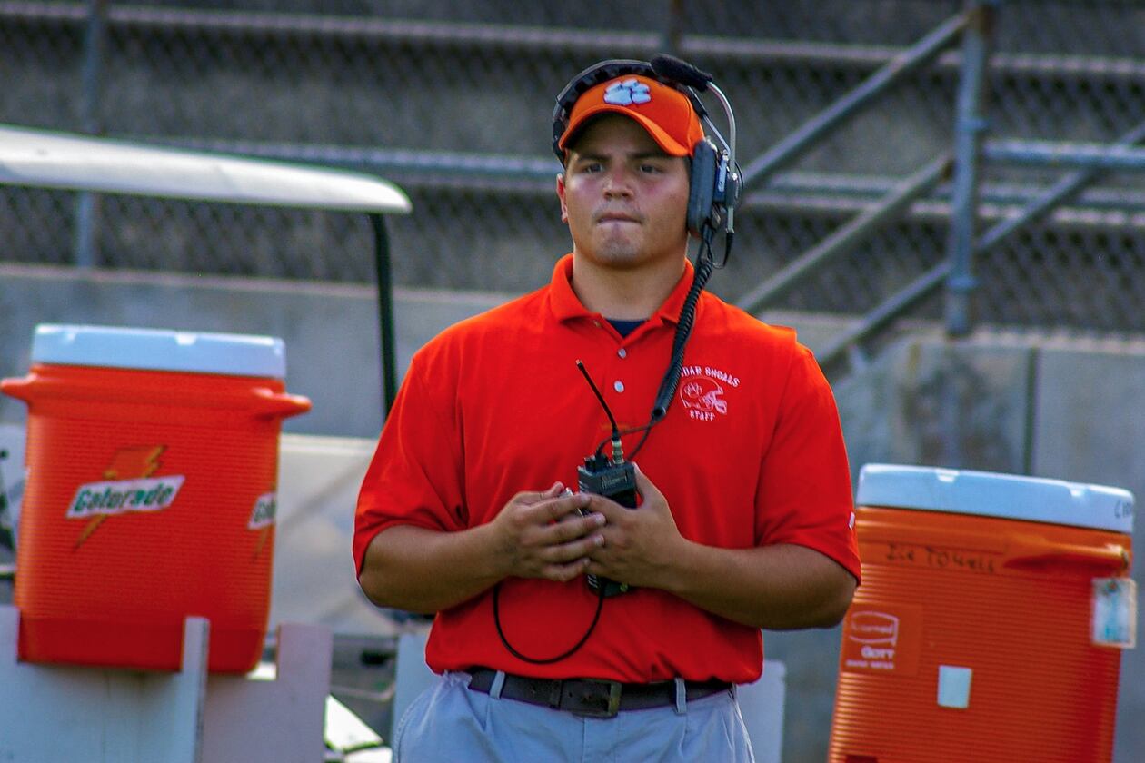 Mike Macdonald grew up in Roswell and began his coaching career at Cedar Shoals in Athens. On Sunday, he will lead Seattle against New England in the 2026 Super Bowl. (Courtesy of Cedar Shoals Athletics)