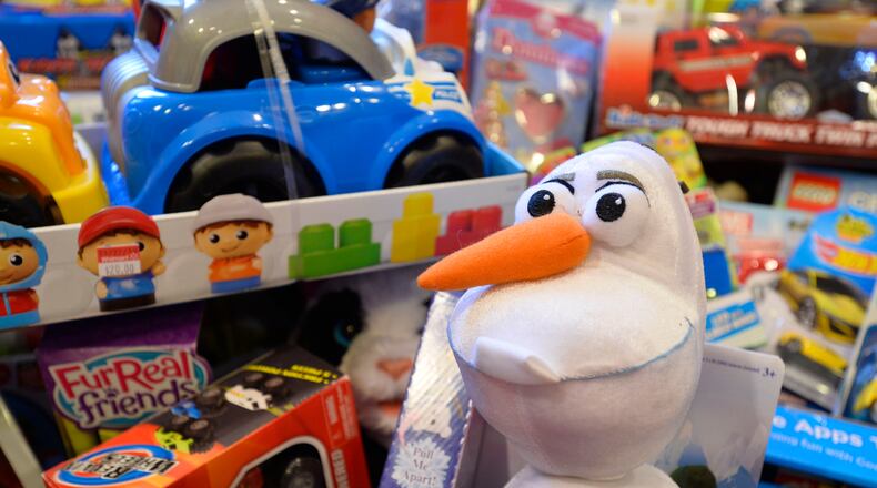 The Atlanta Police Department is collecting toys for the department’s Police Athletic League from now until mid-December. (AP Photo/David Tulis)