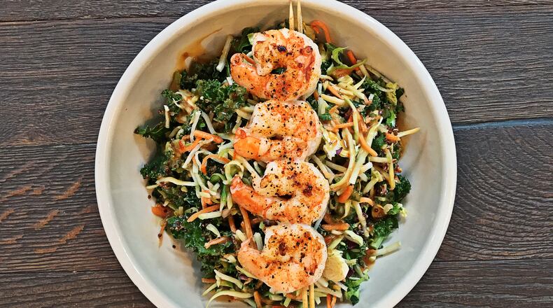 Try the low-calorie quinoa bowls at The Big Ketch Saltwater Grill in Roswell, including the Asian quinoa superfood bowl with shredded yellow beets, Brussels sprouts, broccoli, cauliflower and kale.