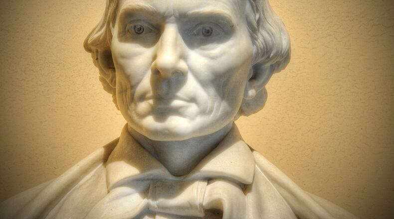 Alexander Stephens, whose bust is displayed in the Georgia state Capitol, was vice president of the Confederacy. CHRIS HUNT / SPECIAL