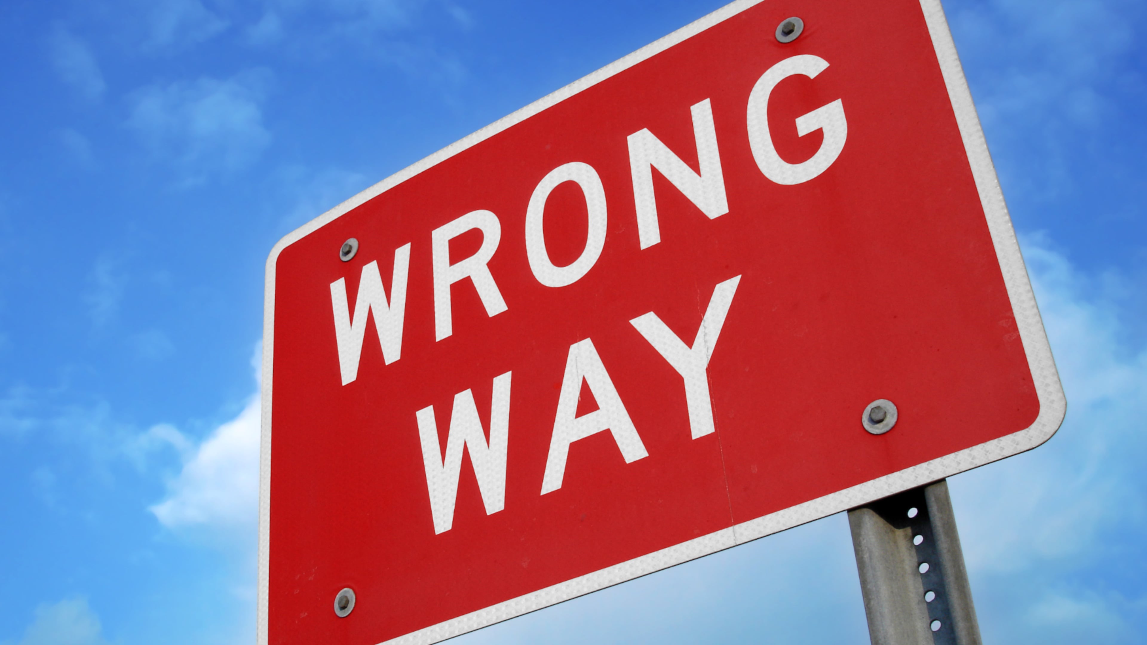 Wrong-way driving is sometimes understandable but definitely inexcusable. (File photo)