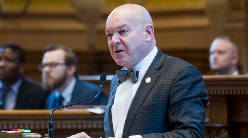 State Sen. Mike Dugan, who rose as high as Senate majority leader before losing a bid to become the chamber's president pro tem, has announced he plans to resign from the Senate and launch a bid for the 3rd Congressional District. (ALYSSA POINTER/ALYSSA.POINTER@AJC.COM)