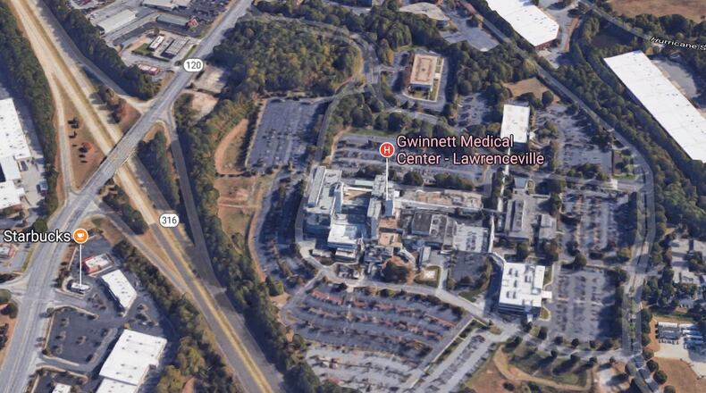 Lawrenceville ia planning a slip ramp at State Route 316 and State Route 120 to allow traffic direct access from SR 316 eastbound into Gwinnett Medical Center. Google Maps