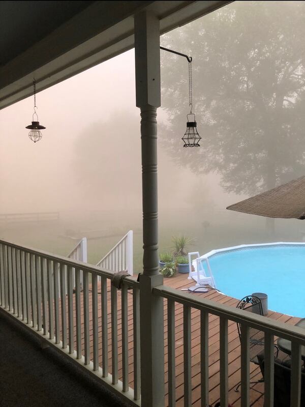 Beverly and Jeff Morris say the construction from the nearby Meta data center kicked up dust storms. (Courtesy of Beverly Morris)