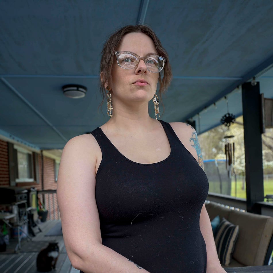 Calhoun resident Stormy Bost has been diagnosed with liver and thyroid conditions — the types of ailments that research has linked to PFAS. (Miguel Martinez/AJC)