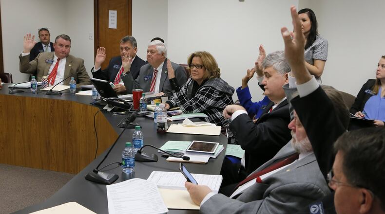 The Senate Appropriations Committee voted Monday to approve a $25 billion budget. It contains 2 percent pay raises for 200,000 teachers and state employees and 19 percent raises for child welfare employees. The full Senate is expected to approve the spending plan Wednesday, setting up negotiations with the House for a final deal that has to get done before the General Assembly ends the 2017 session on March 30. BOB ANDRES /BANDRES@AJC.COM