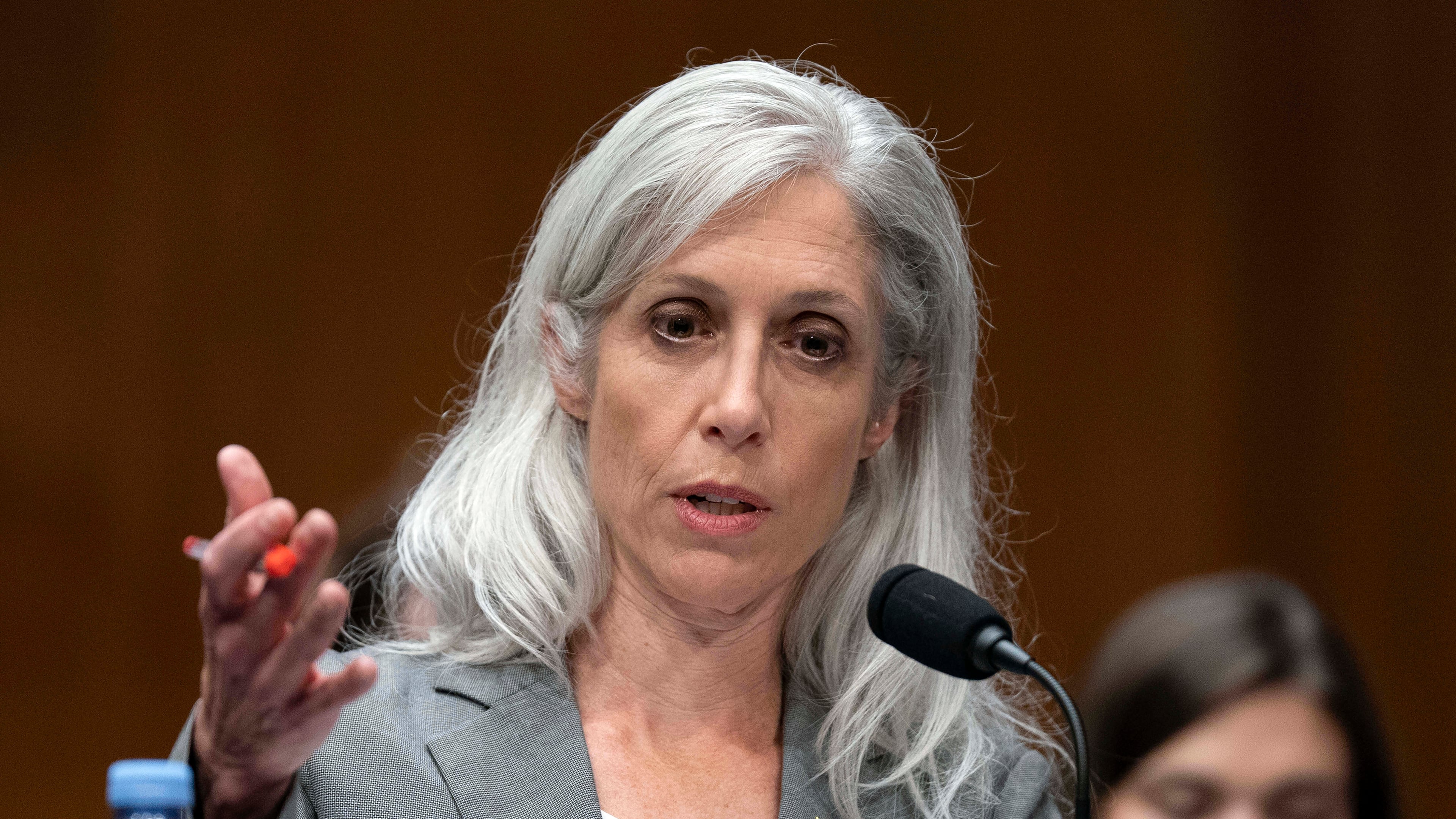 Former Centers for Disease Control and Prevention Director Susan Monarez testifies before the Senate Committee on Health, Education, Labor, and Pensions hearing on Capitol Hill, in Washington on Wednesday, Sept. 17, 2025. (AP Photo/Jose Luis Magana)