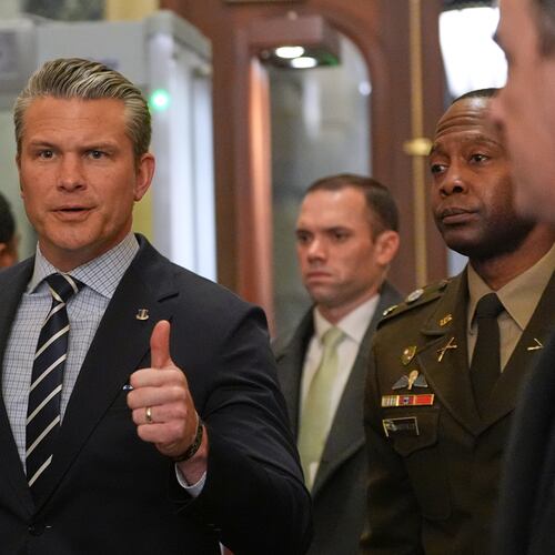 Defense Secretary Pete Hegseth arrives at the U.S. Capitol Monday, Jan. 5, 2026, in Washington, to brief top lawmakers after President Donald Trump directed U.S. forces to capture Venezuelan President Nicolas Maduro. (AP Photo/Jacquelyn Martin)