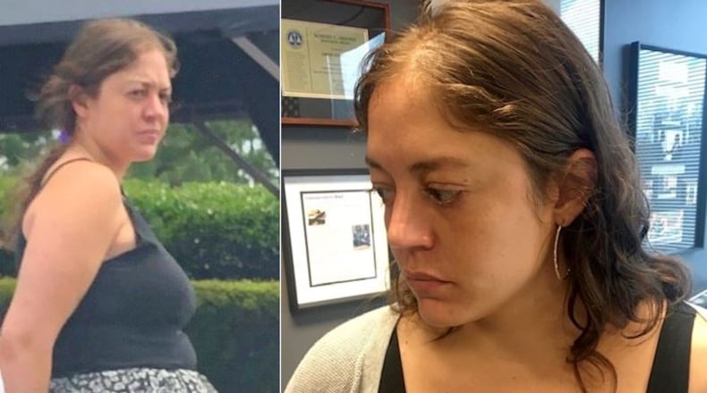Natalie White, 29, was taken into custody Tuesday afternoon. She has been charged with first-degree arson. (Photos: Gwinnett County Sheriff's Office)