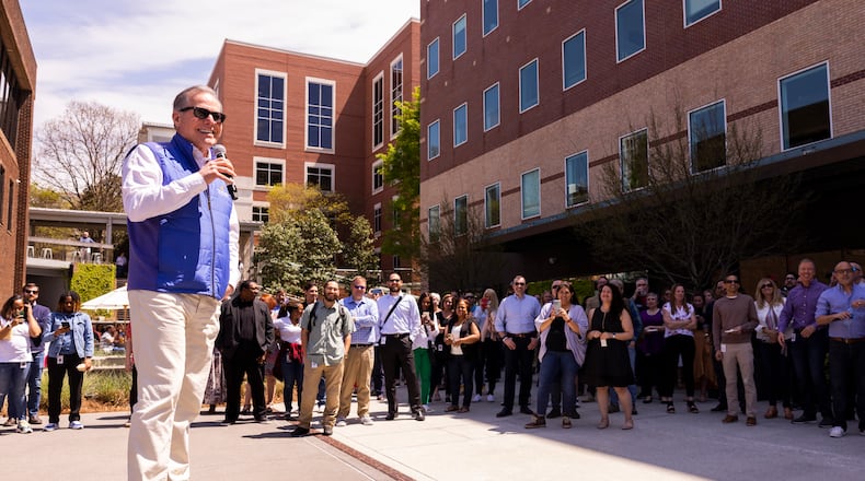 David Zaslav speaking at the Warner Bros. Discovery Atlanta Midtown campus, formerly known as Techwood and renamed in 2019 as the Ted Turner campus. WARNER BROS. DISCOVERY
