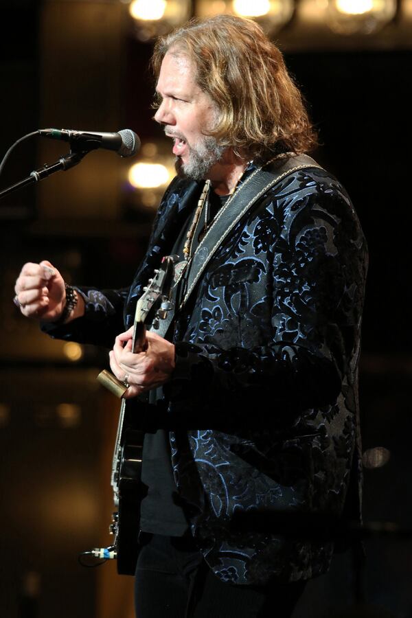 “We always love coming home to Atlanta, and it’s always a really fun show for us,”  says Robinson, shown performing to a packed Fox Theatre crowd in 2024. (Robb Cohen for the AJC)