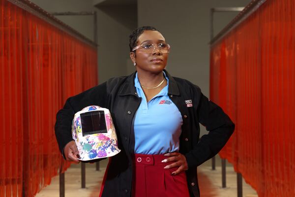 Tamekia Morris, campus president of Tulsa Welding School's new location, poses for a portrait at the welding specialist lab on the campus in Decatur on Aug. 13, 2026. (Arvin Temkar/AJC)
