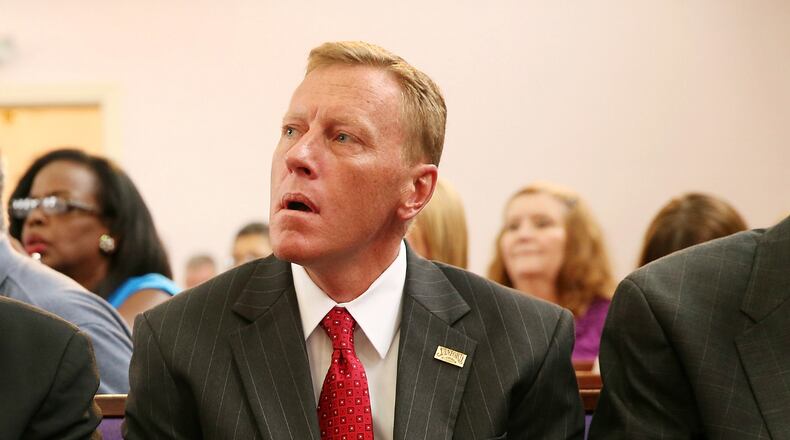 Sanford, Florida Mayor Jeff Triplett attends a prayer vigil organized to promote peace and unity in the community in the wake of the George Zimmerman trial at the New Life World Center church on July 15, 2013 in Sanford, Florida. (Photo by Scott Olson/Getty Images)