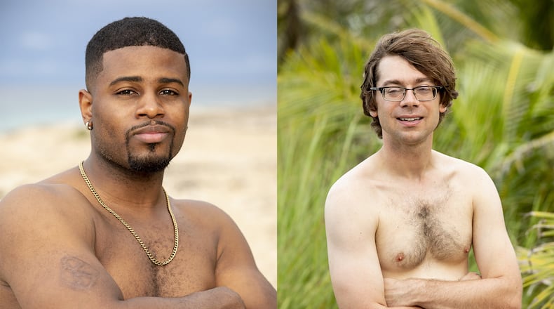 CDC employee Davie Rickenbacker and former Ga. Tech professor Christian Hubicki are both part of the "David" team in the 37th season of "Survivor," which uses the "David vs. Goliath" concept.