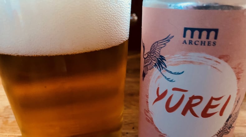 Yurei, Arches refreshing new Japanese style Pilsner, is brewed with rice. / Bob Townsend for the Atlanta Journal-Constitution.