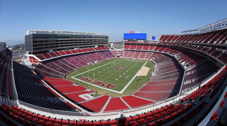 An undated handout photo of Levi's Stadium in Santa Clara, Calif., where Super Bowl 50 will be held on Feb. 7, 2016. The heart of the Super Bowl activity will take place in San Francisco, about an hour’s drive from the stadium.