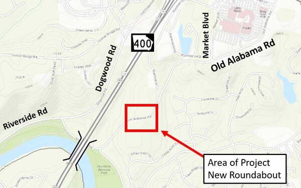 A new roundabout in Roswell is expected to be completed this winter. (IMAGE: CITY OF ROSWELL)