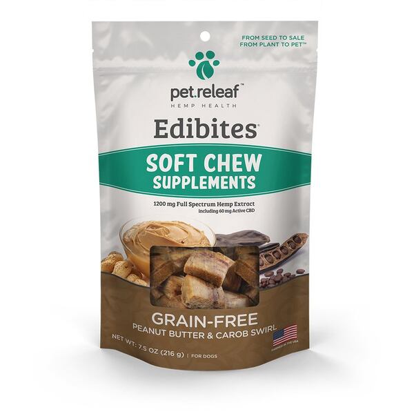 Edibites Soft Chews in Peanut Butter and Carob Swirl