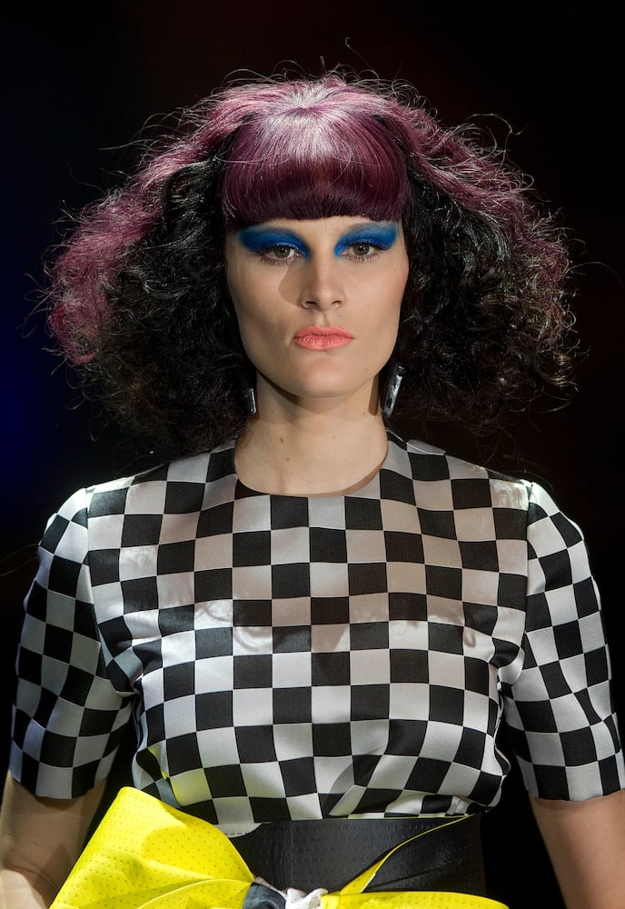 Models show off their hair on the runway