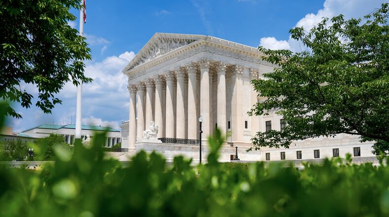 FILE - The U.S. Supreme Court is seen, June 11, 2026, in Washington. (AP Photo/Mariam Zuhaib, File)