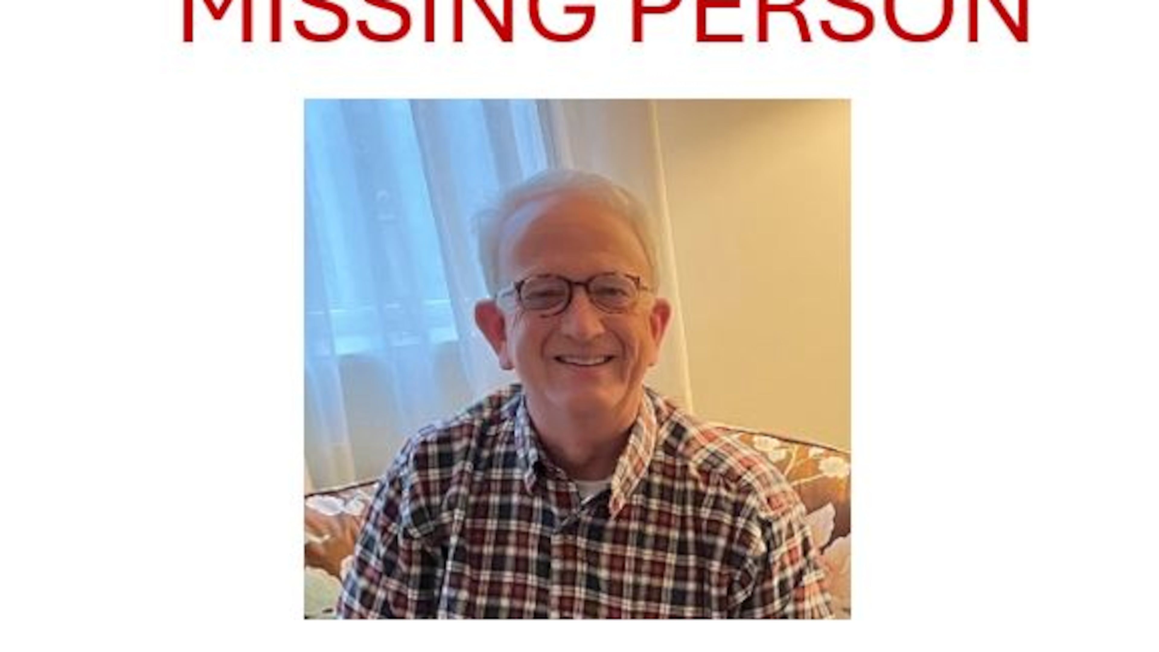 This missing person sign for Charles Hosch is being circulated by the Union County Sheriff's Office on Facebook. (Courtesy photo)