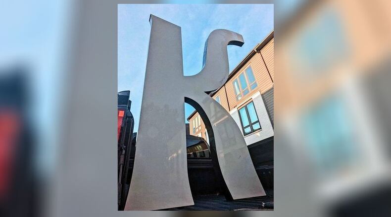 Three friends salvaged part of the Beltline Kroger sign.