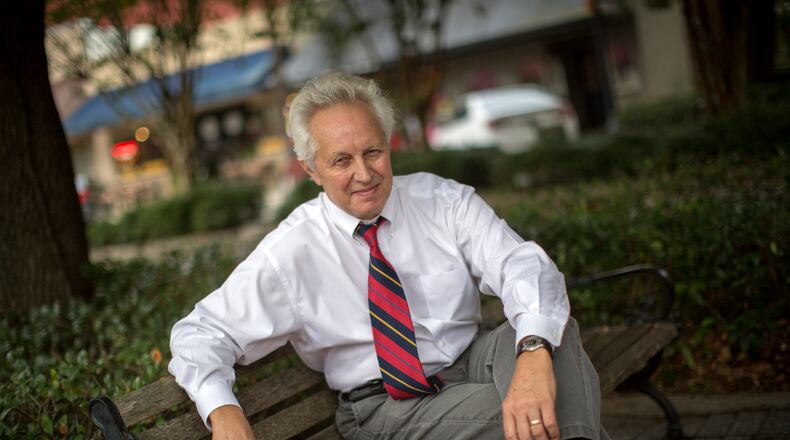 BRUNSWICK, GA - NOVEMBER 05, 2015: David Peterson, a former Glynn Assistant District Attorney sits on a park bench in downtown Brunswick, Ga., Thursday, Nov. 5, 2015. Higgins former boss was the Glynn County District Attorney Jackie Johnson. CREDIT: Stephen Morton for The Atlanta Journal Constitution