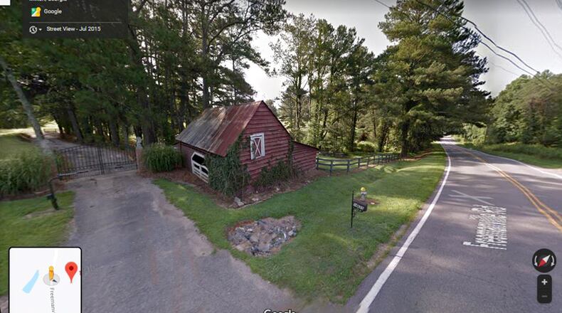 An undeveloped, 12-acre parcel at 14620 Freemanville Road is under contract to Milton for $1.25 million. The city intends to preserve it as a greenspace. GOOGLE MAPS