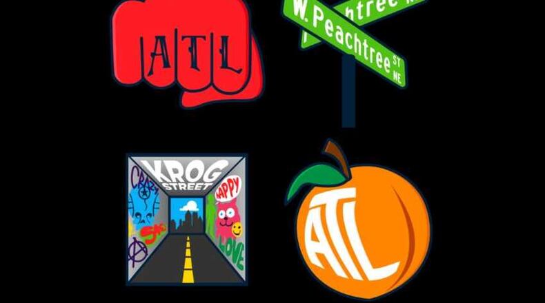 A collage of Atlanta emojis