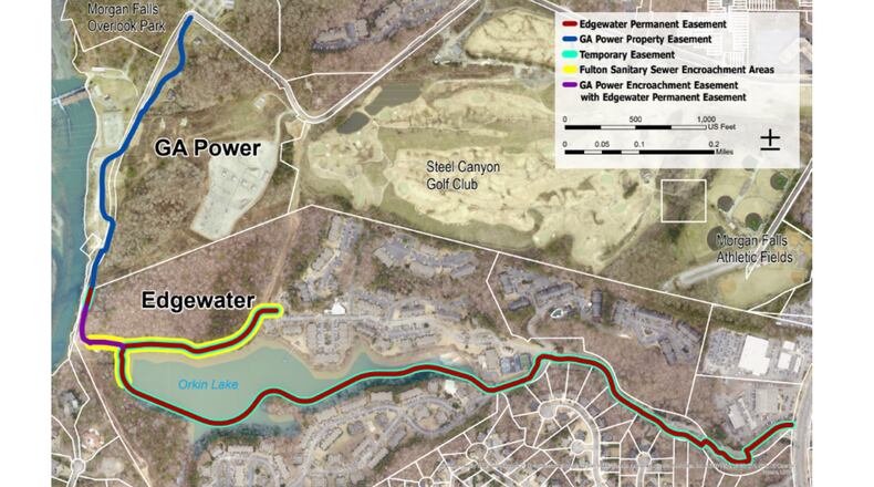 Sandy Springs recently approved a series of permanent and temporary easements needed to complete Phase 2A of the Trail Master Plan. (Courtesy City of Sandy Springs)