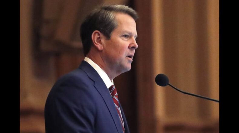 <p> FILE - In this April 3, 2019, file photo, former Georgia gubernatorial candidate Stacey Abrams speaks during the National Action Network Convention in New York. A lawsuit challenging Georgia's election system can move forward, a judge ruled Thursday, May 30, in the legal case filed by a group founded by former Democratic gubernatorial candidate Abrams. (AP Photo/Seth Wenig, File) </p> <p> FILE - In this April 2, 2019, file photo, Georgia Gov. Brian Kemp, right, speaks to members of the Georgia House during the final 2019 legislative session at the state Capitol in Atlanta. A lawsuit challenging Georgia's election system can move forward, a judge ruled Thursday, May 30, in the legal case filed by a group founded by former Democratic gubernatorial candidate Stacey Abrams. (AP Photo/John Bazemore) </p>