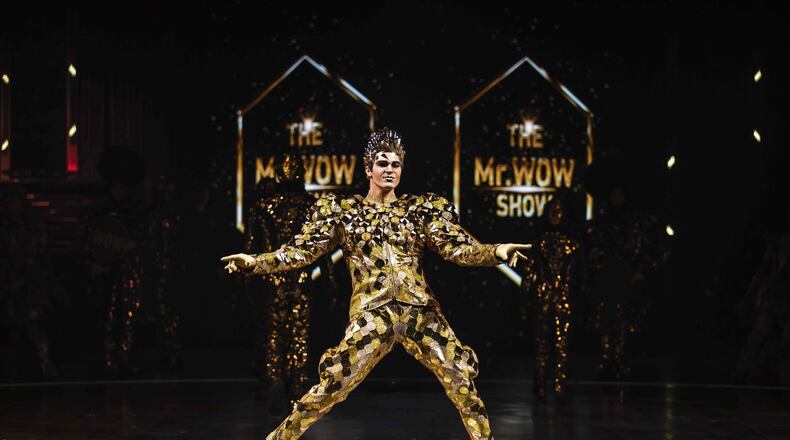Show host Mr. Wow exploits the Greys’ desire for fame in Cirque du Soleil’s new big top show, “Volta.” Contributed by Matt Beard