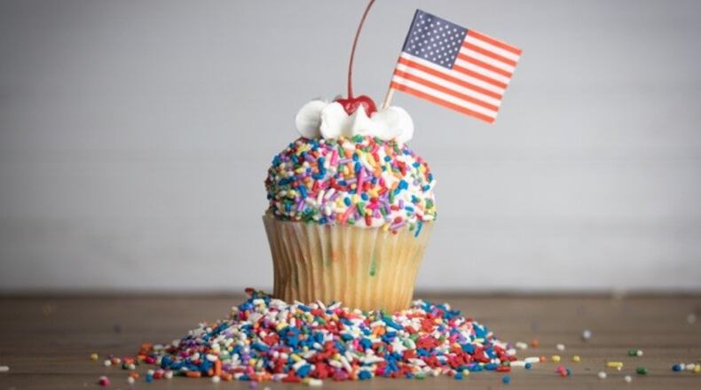 Election Day cupcake from 4 Rivers Smokehouse
