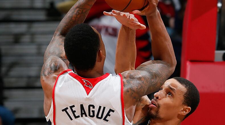 The Atlanta Hawks are among the 18 NBA teams that currently have their logo on the back of the jersey.