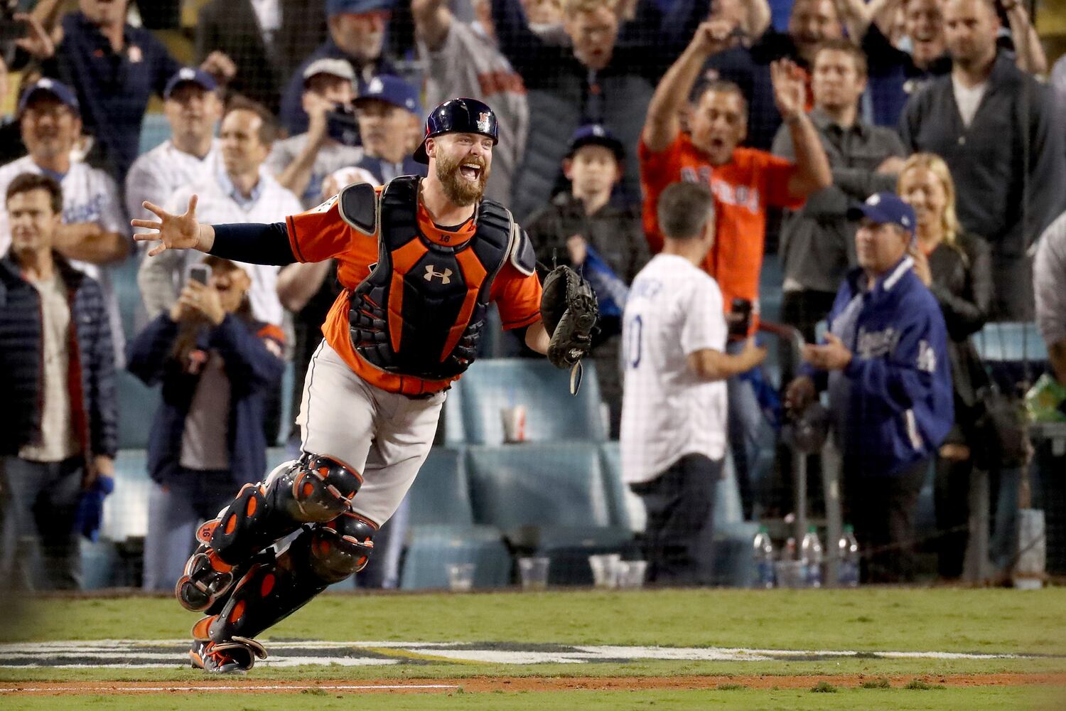Photos: Ex-Braves McCann, Morton celebrate as Astros win World Series
