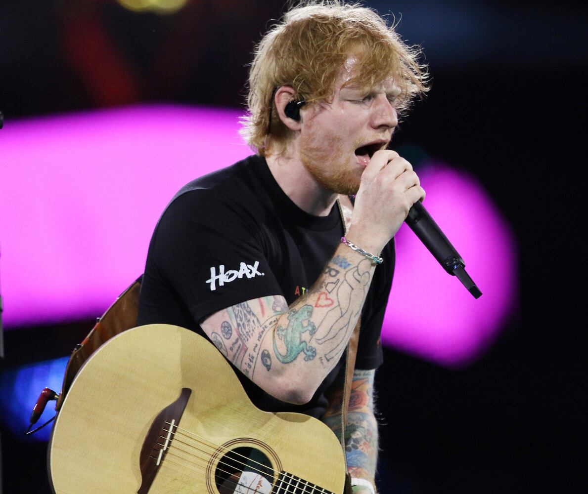 Ed Sheeran rocked a sold-out Mercedes Benz Stadium on Saturday, May 27, 2023 on his +=÷x tour. Georgia native Khalid and British singer Dylan opened the show.
Robb Cohen for The Atlanta Journal-Constitution