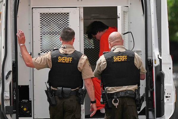 Sexual assault suspect Ian Cleary departs from the Adams County Court House in Gettysburg, Pa., Thursday, July 17, 2025. (AP Photo/Matt Rourke)