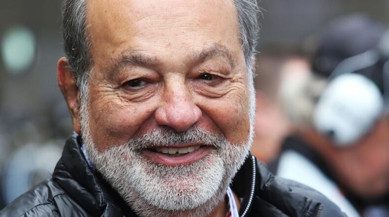 Carlos Slim on Sunday, Oct. 30, 2016 at the Mexican Grand Prix in Mexico City, Mexico. (James Moy/PA Wire/Zuma Press/TNS)