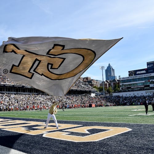 Georgia Tech won convincingly on Saturday, but fell a spot in the AP top 25 poll from No. 7 to No. 8. Ole Miss moved into the No. 7 spot after a win at Oklahoma. (Hyosub Shin/AJC)