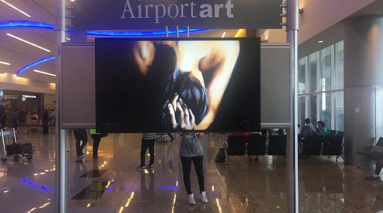 Loupe art streaming is now on display in Hartsfield-Jackson International Airport.