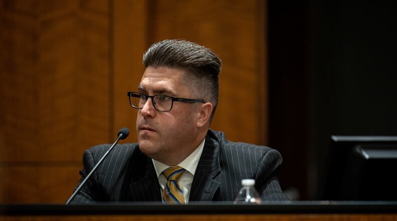 Utah Department of Public Safety agent David Hull testifies during a preliminary hearing for Tyler Robinson, the Utah man accused of fatally shooting Charlie Kirk, Tuesday, July 7, 2026, in Provo, Utah. (Trent Nelson/The Salt Lake Tribune via AP, Pool)