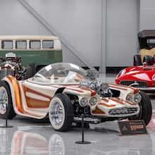 Classic cars take center stage at “National Treasures,” an exhibit at the Savoy Automobile Museum, which also hosts The Connection Car Show in September. (Courtesy of Savoy Automobile Museum)