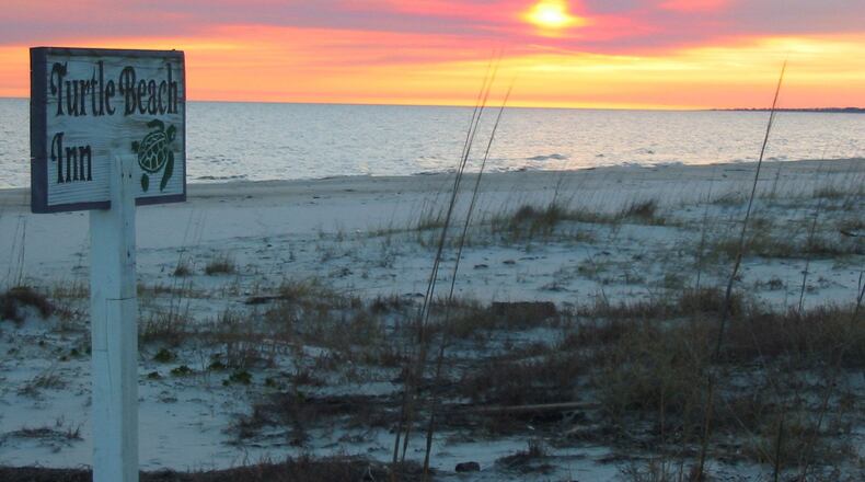 Watching the sunset is a favorite pastime for guests at the Turtle Beach Inn. Contributed