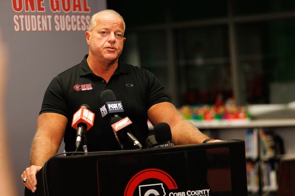 Cobb County School District Superintendent Chris Ragsdale, pictured in August, gave a divisive speech in July that has led to an investigation of teachers. (Estela Muñoz/AJC)