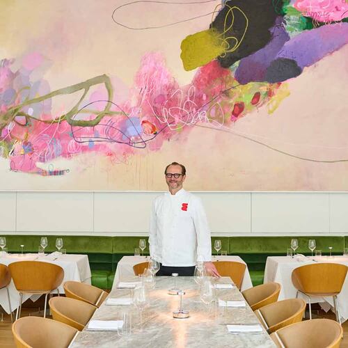 Chef Craig Richards in the dining room at Elise, which took over the former space for Table 1280 at the Woodruff Arts Center. (Courtesy of Elise)