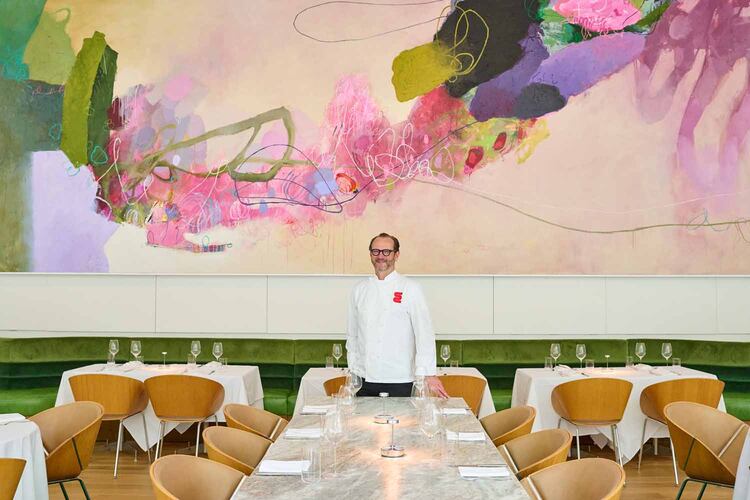 Chef Craig Richards in the dining room at Elise, which took over the former space for Table 1280 at the Woodruff Arts Center. (Courtesy of Elise)